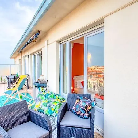 Apartment C5 - 2 Bdr Blvd Carnot - 10 Min Palais - Ac & Terrace Sea View